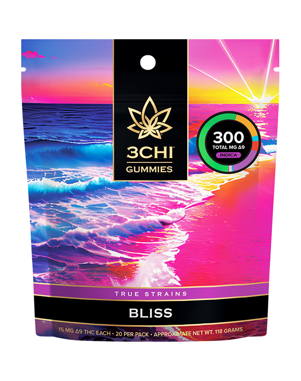 3CHI | True Strains High Potency Gummies Bliss Indica | 30mg – 2ct
