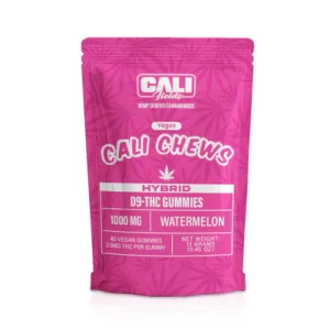 Cali Fields Cali Chews – D9-THC Gummies Watermelon – Hybrid – 1000mg
