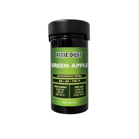 Pixie Dust D8/D9/THCP 1200mg Gummies Green Apple