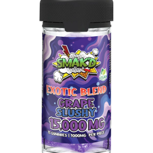 SMAK’D Exotic Blend 15,000mg Gummies – Grape Slushy