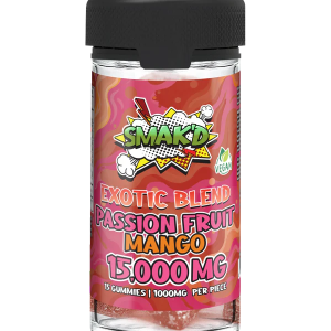 SMAK’D Exotic Blend 15,000mg Gummies – Passion Fruit Mango
