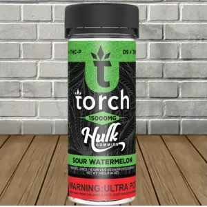 Torch Live Resin D9 + THCP Hulk Gummies 15000mg – Sour Watermelon