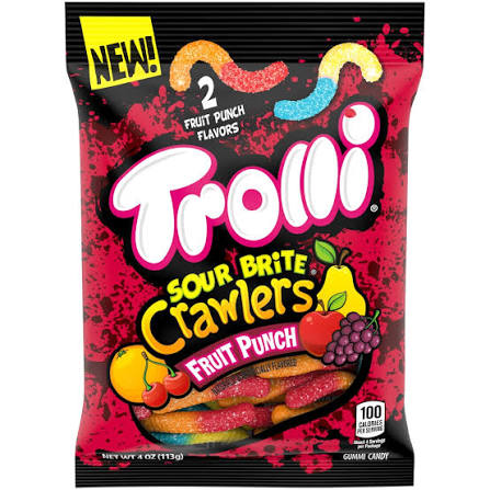 Trolli Sour Brite Crawlers Fruit Punch – 4oz
