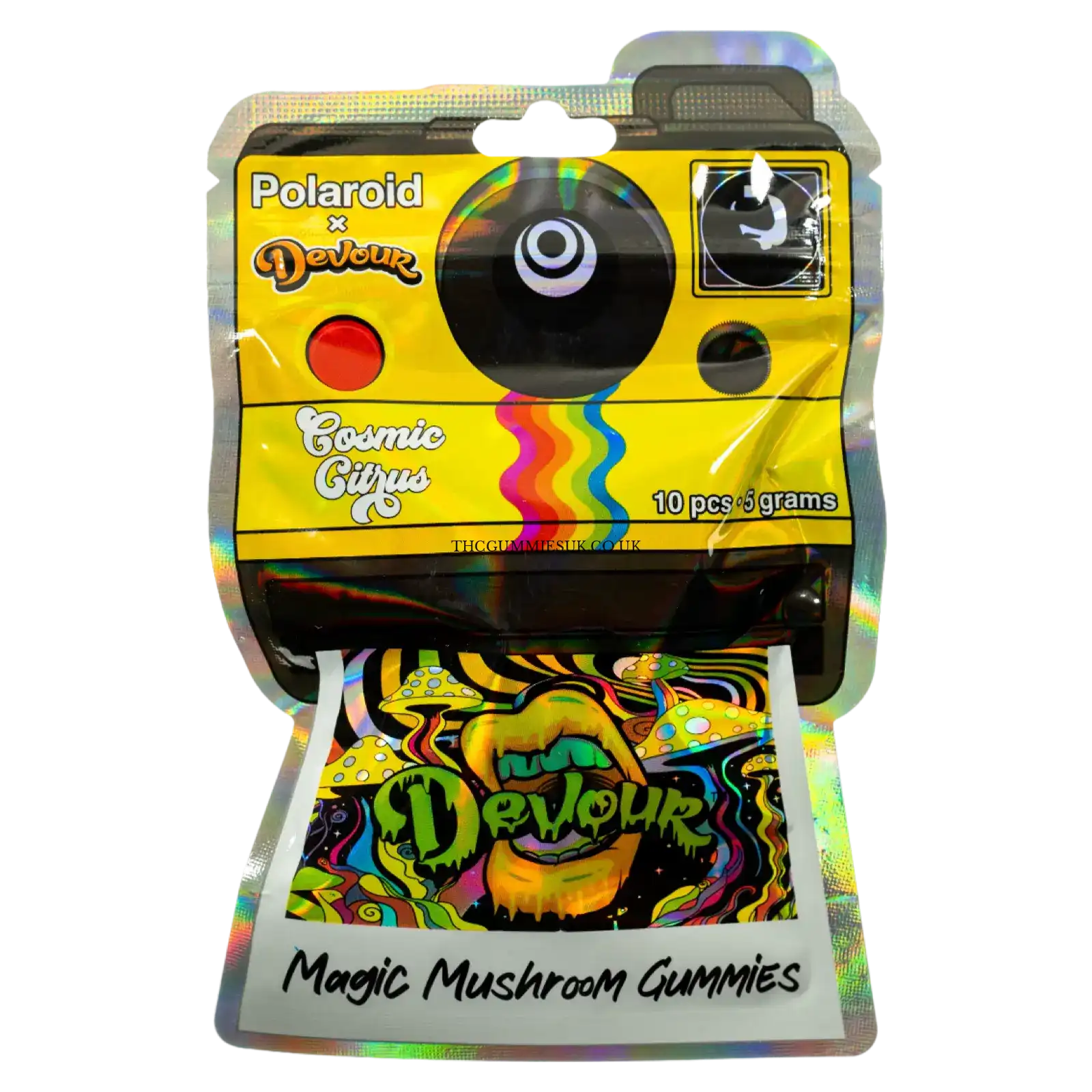 Polaroid x Devour 5g Magic Mushroom Gummies – Cosmic Citrus
