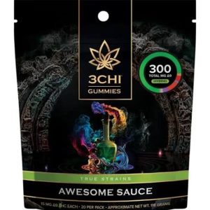 3CHI | True Strains High Potency Gummies | Awesome Sauce | 300mg – 20ct