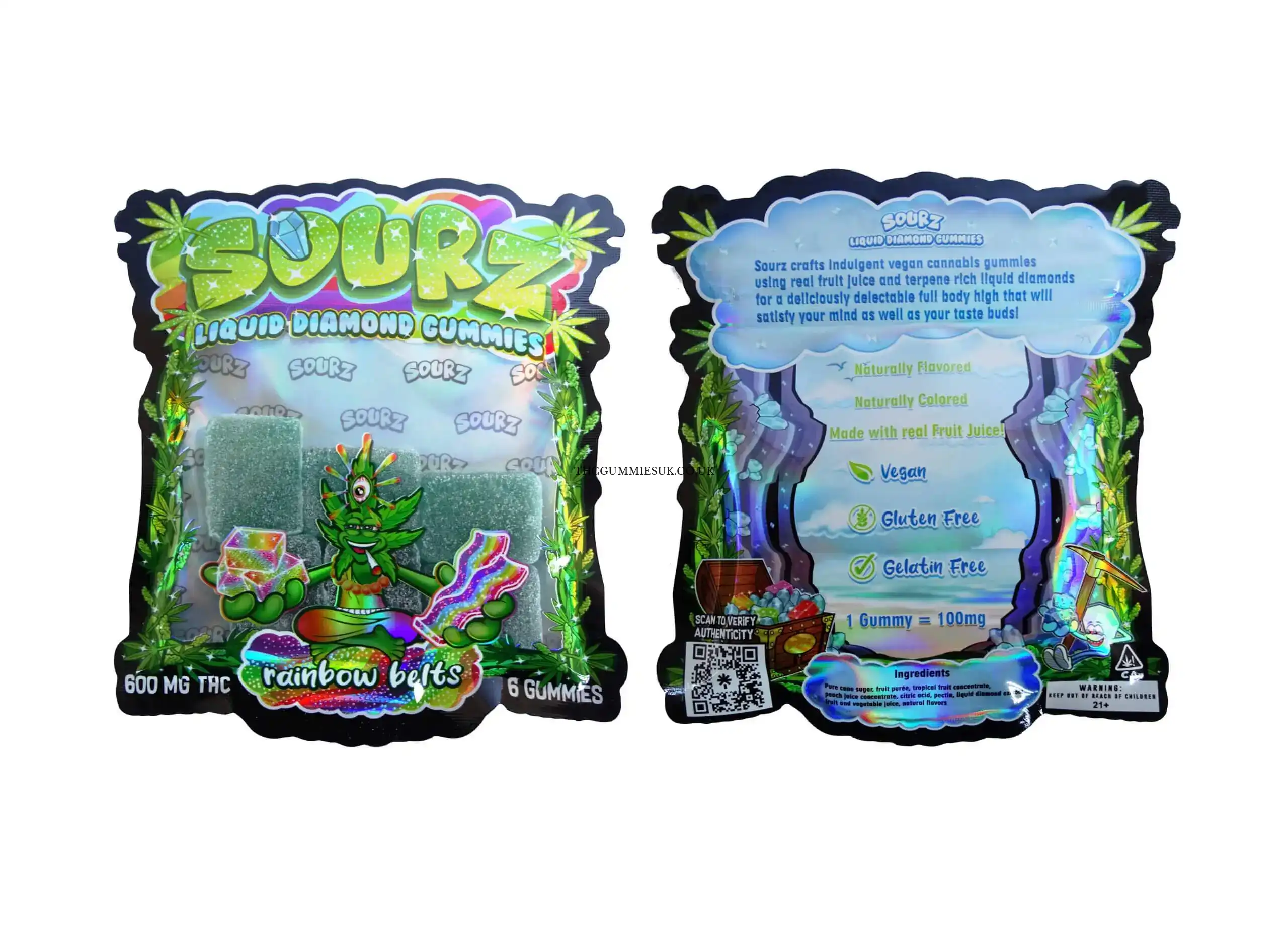 Sourz Gummies Rainbow Belt
