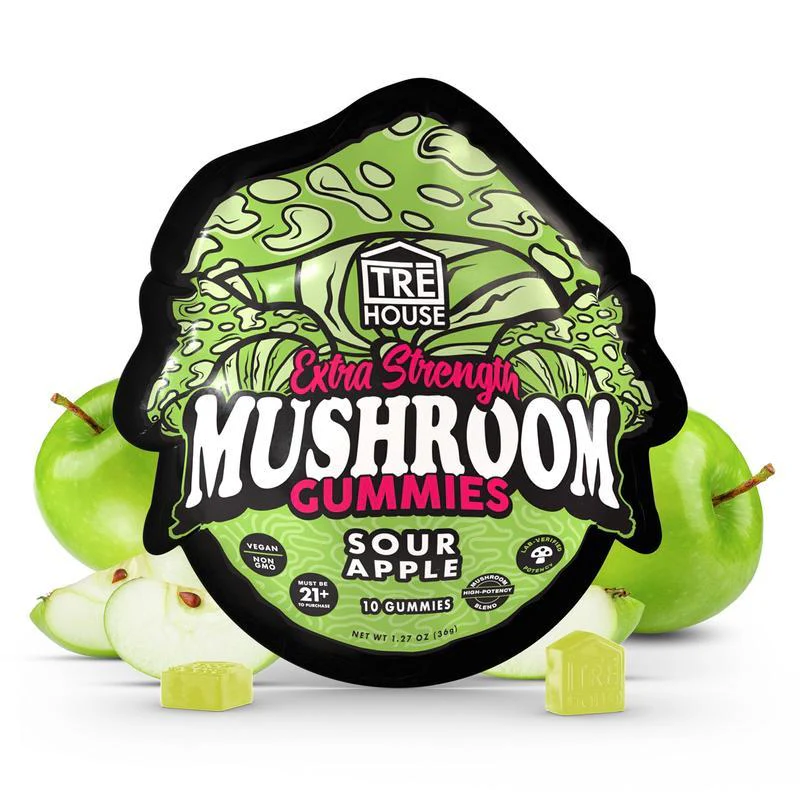 TRE House | Sour Apple Magic Mushroom Gummies | 15ct